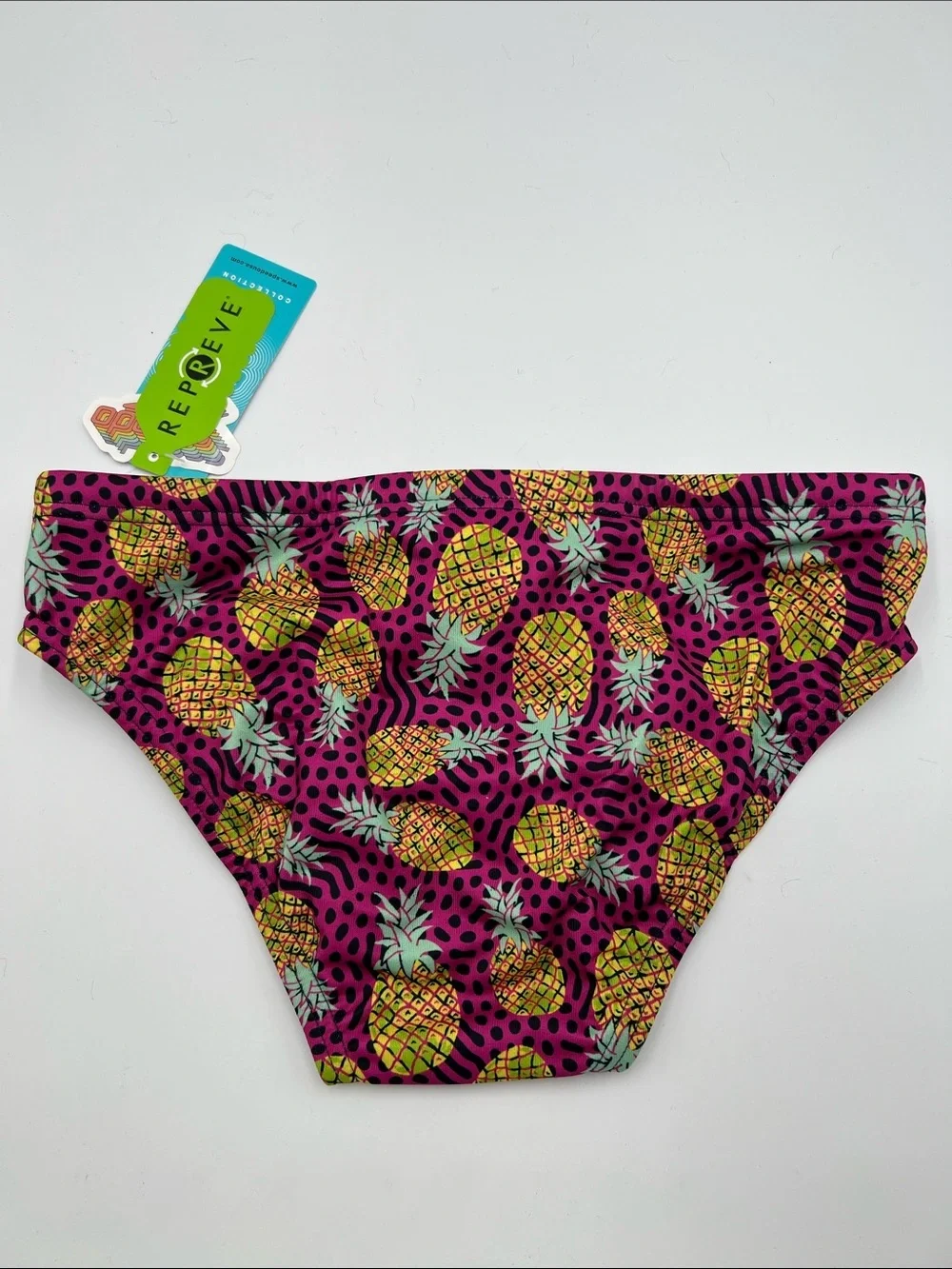 Speedo ECO Endurance racer swimming brief shorts pineapple pink swim men new 30